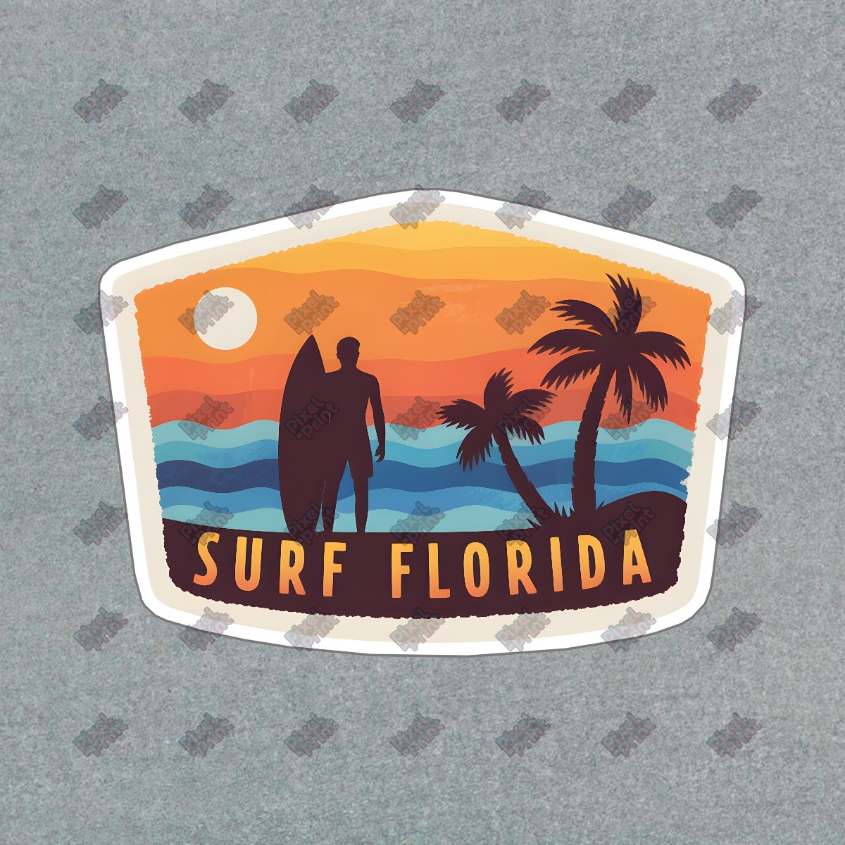 Vintage Florida Surf Culture Badge Sign Beach Decor for Surf Lovers #8547