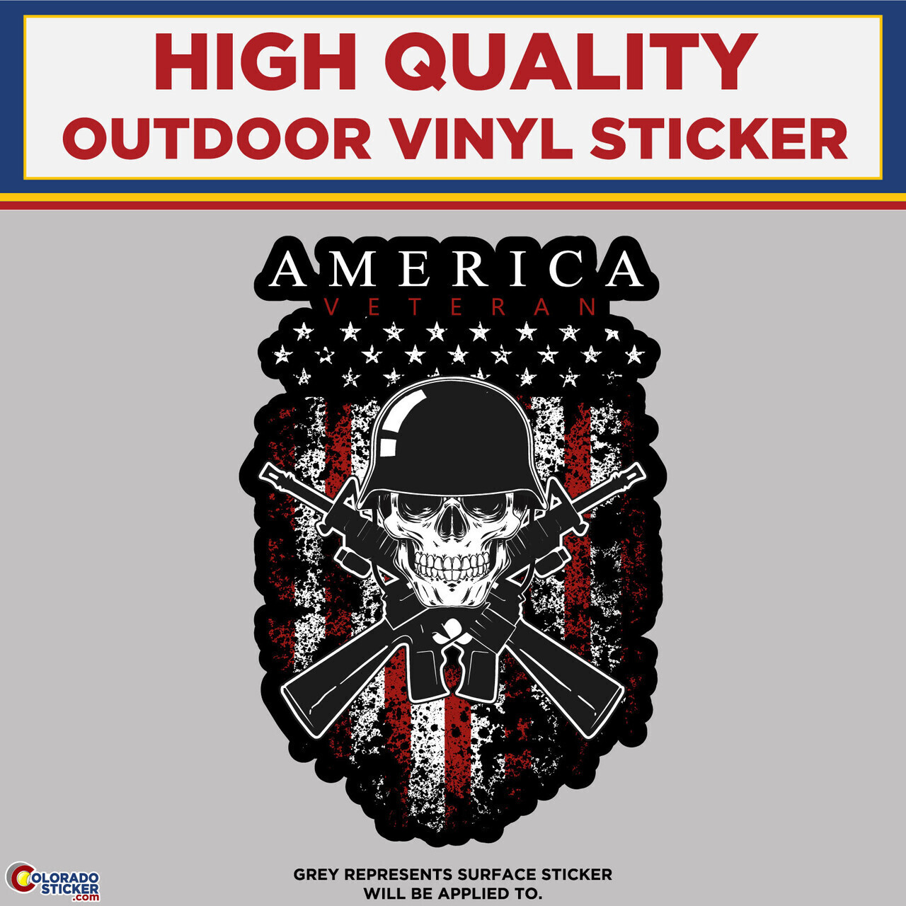 America Veteran, High Quality Vinyl Stickers