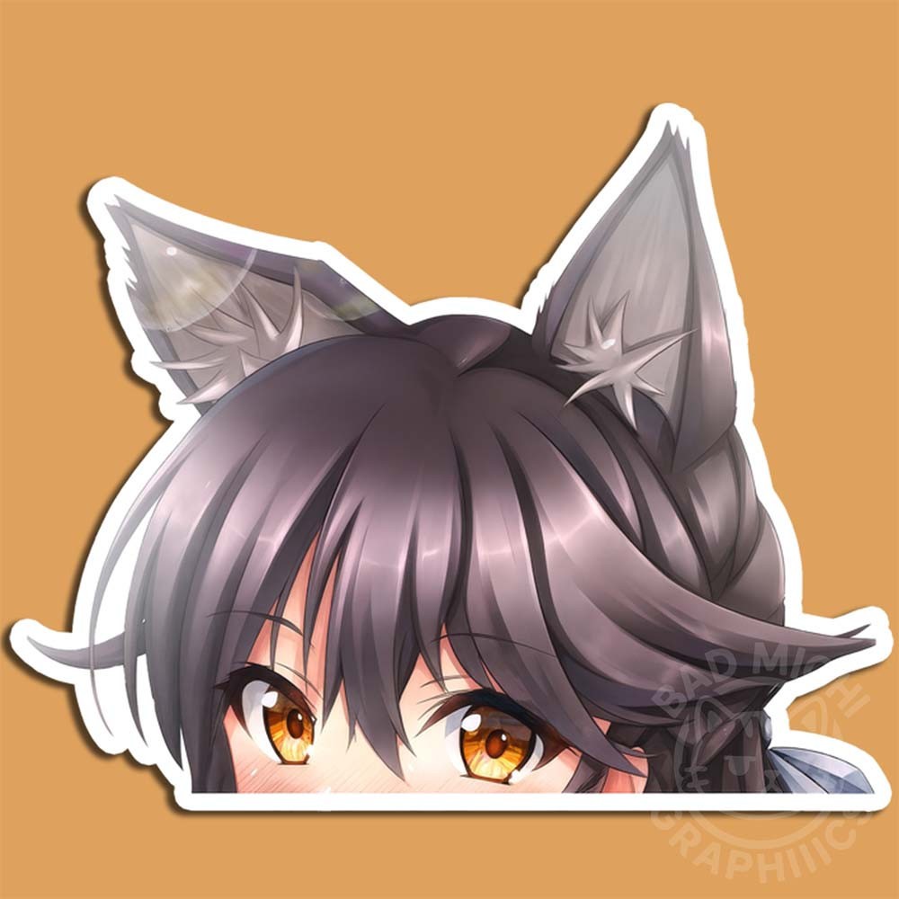 Azur Lane Atago Peeker Peeking Waifu Anime – Kawaii Vinyl Decal Sticker USA