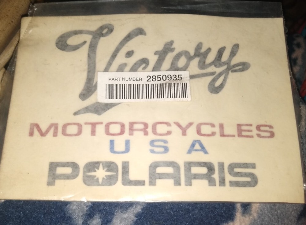 Victory Motorcycles USA Polaris Window Sticker Decal Part # 2850935