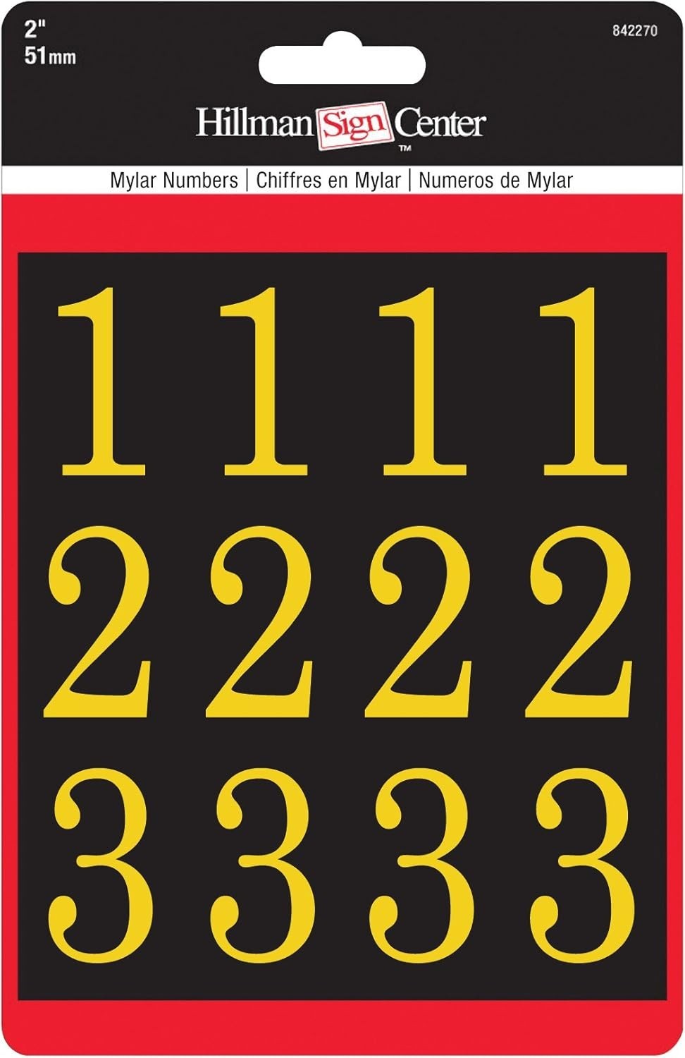 Durable 2" Black & Gold Peel-Off Numbers Pack – Weather-Resistant Customization