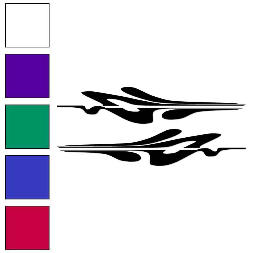 Pair Set Pinstripes, Vinyl Decal Sticker, Multiple Colors & Sizes #7452