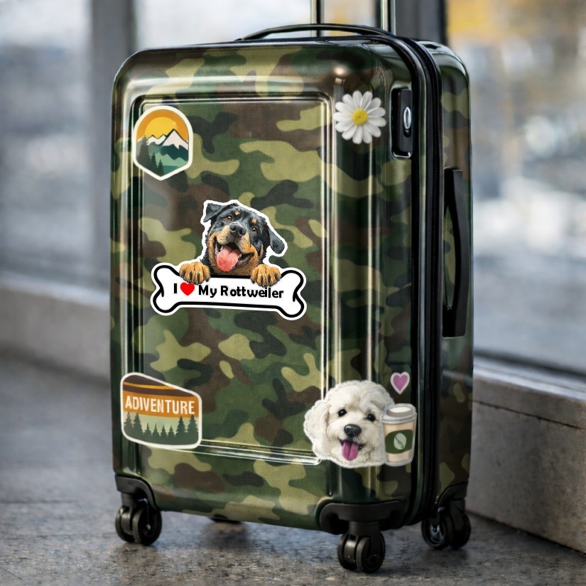 I Love My Rottweiler Sticker Vinyl Decal | Car Laptop Water Bottle