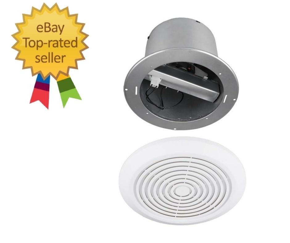 V2262-50 7 Inch Bathroom Exhaust Fan, 50 CFM, 1.0 Sones, 7" Ceiling Exhaust Fan,