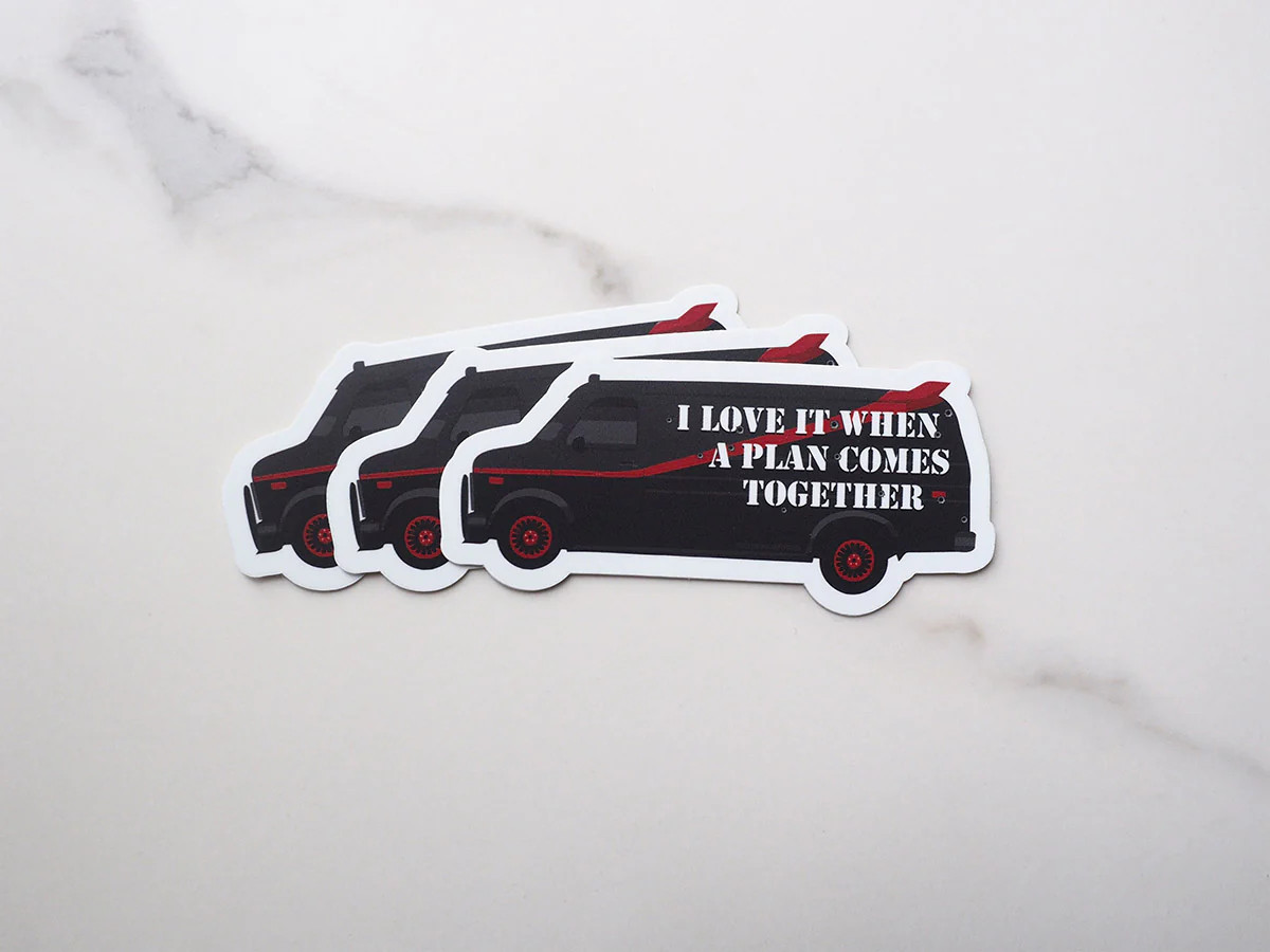 A Team Van TV Quote Sticker