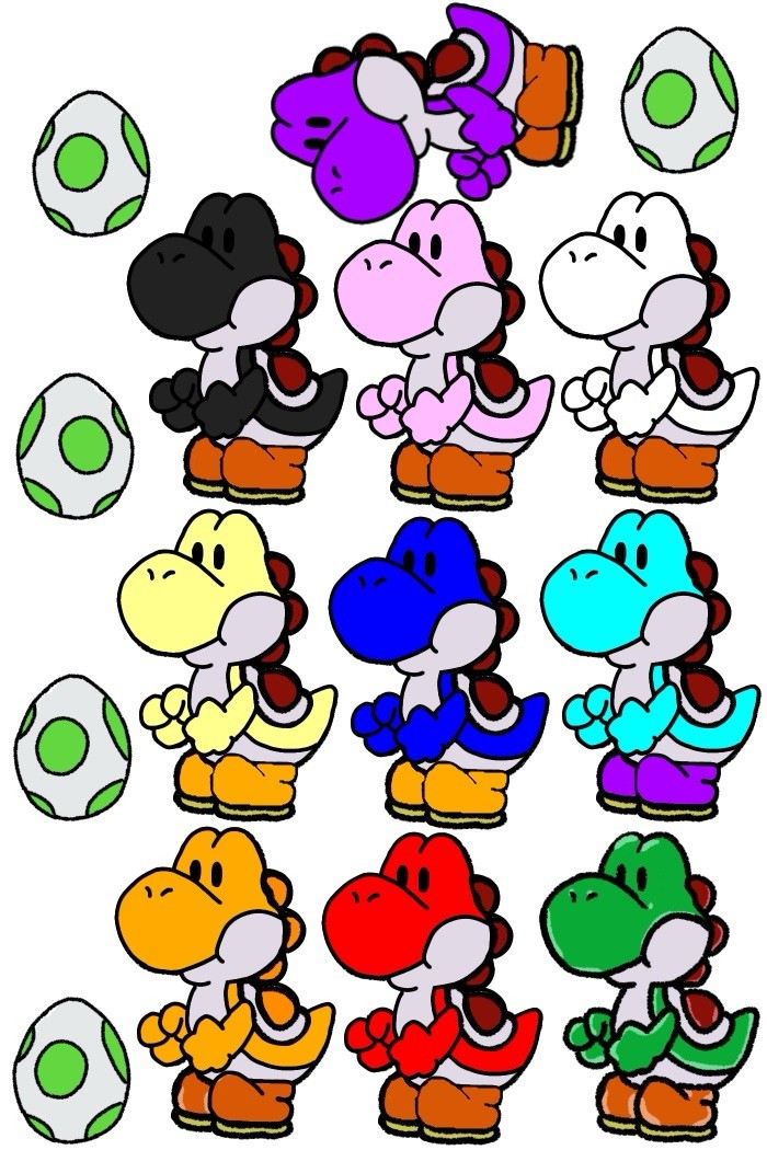 Super Mario Sticker Fan Art – Yoshi (Yellow) Matte Sticker Free Shipping