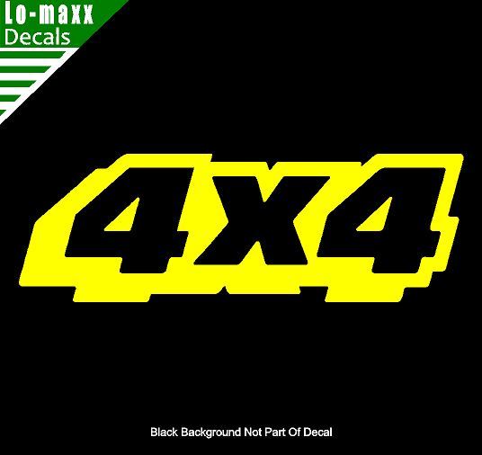 4 x 4 Four Wheel Drive Truck High Quality Sizes And Colors Die Cut Vinyl Decal