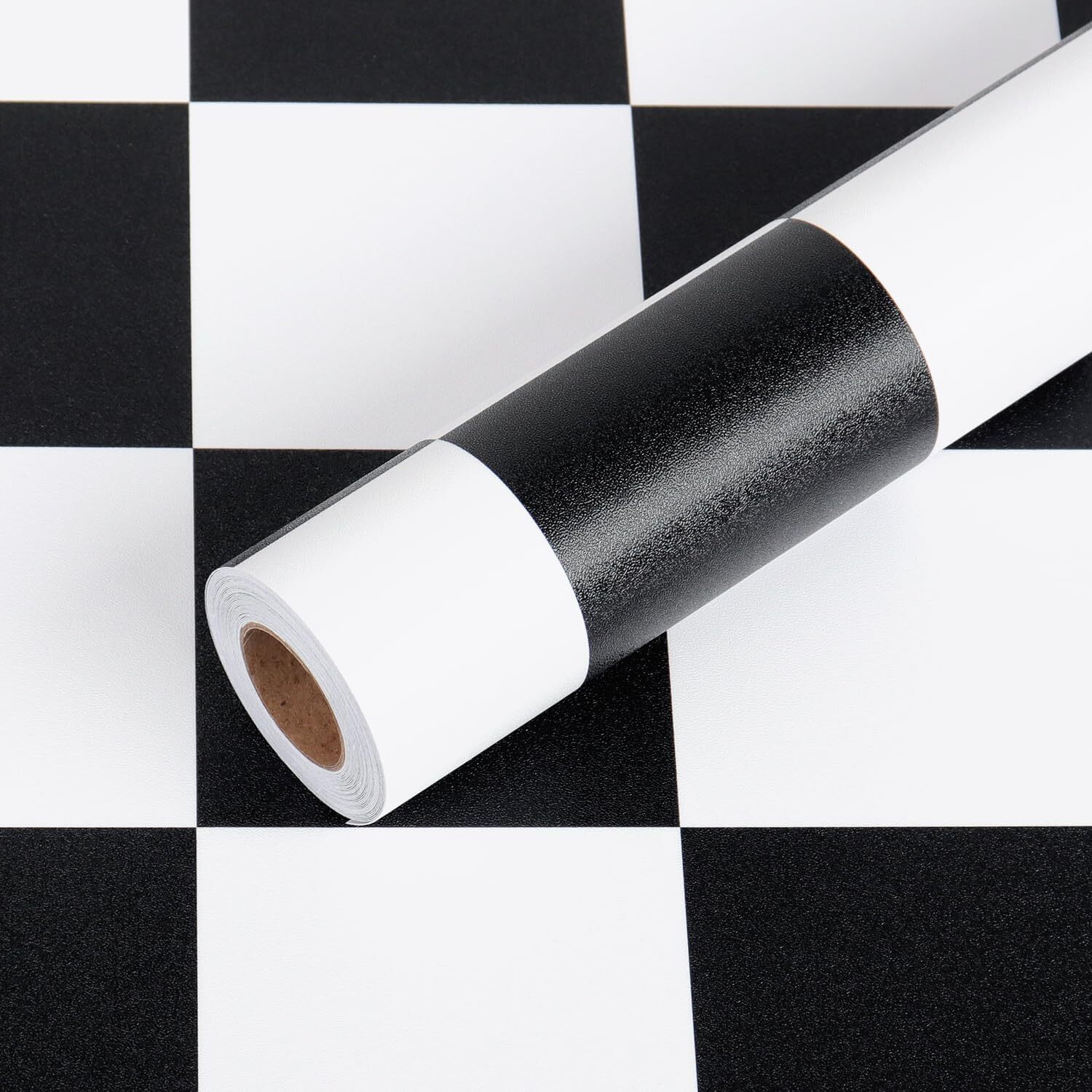 Livelynine Checkered Black and White Vinyl 15.8×78.8 Inch,