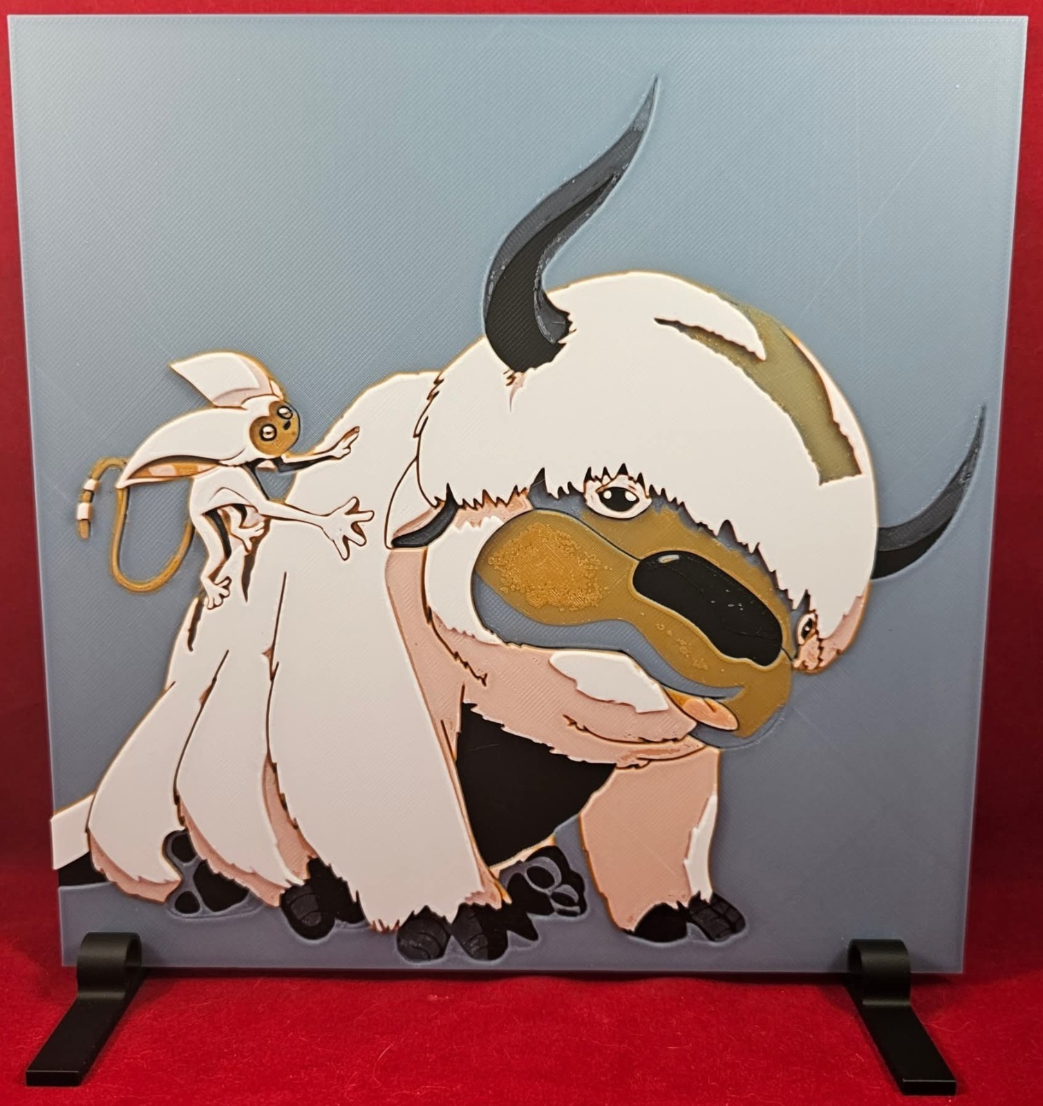 Cute Fantasy Creature 3D Wall Art 8×8 Animal Print w Stand Decor Gift