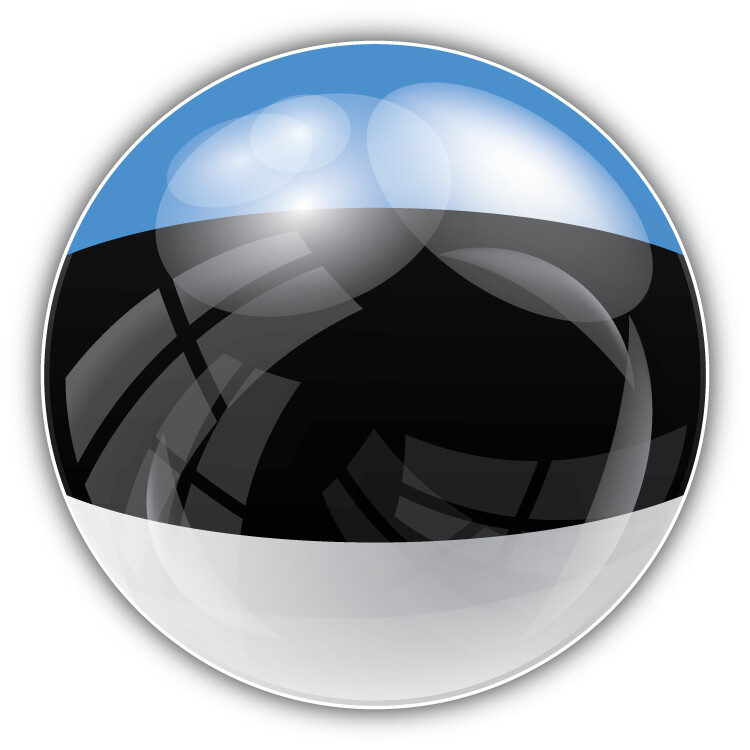 Estonia Flag Glossy Car Bumper Sticker Decal