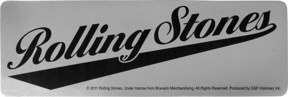 Sticker – Rolling Stones CHROME SHINY Logo 70s 80s Rock Music Band Decal #15868