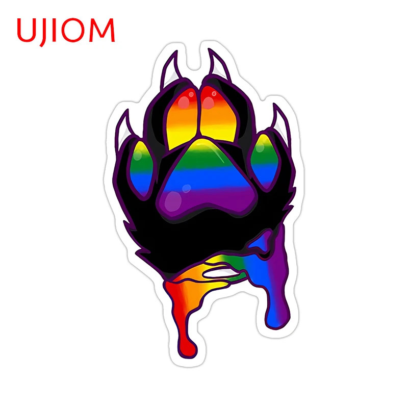 UJIOM Furry Paws Mirror Wall Stickers Fashionable Edgy Design Art DIY Home Decal
