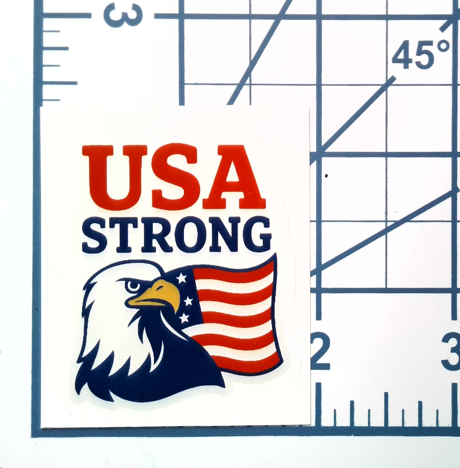 USA Strong Eagle Flag Vinyl Sticker Die Cut Scrapbooking Journal Decal