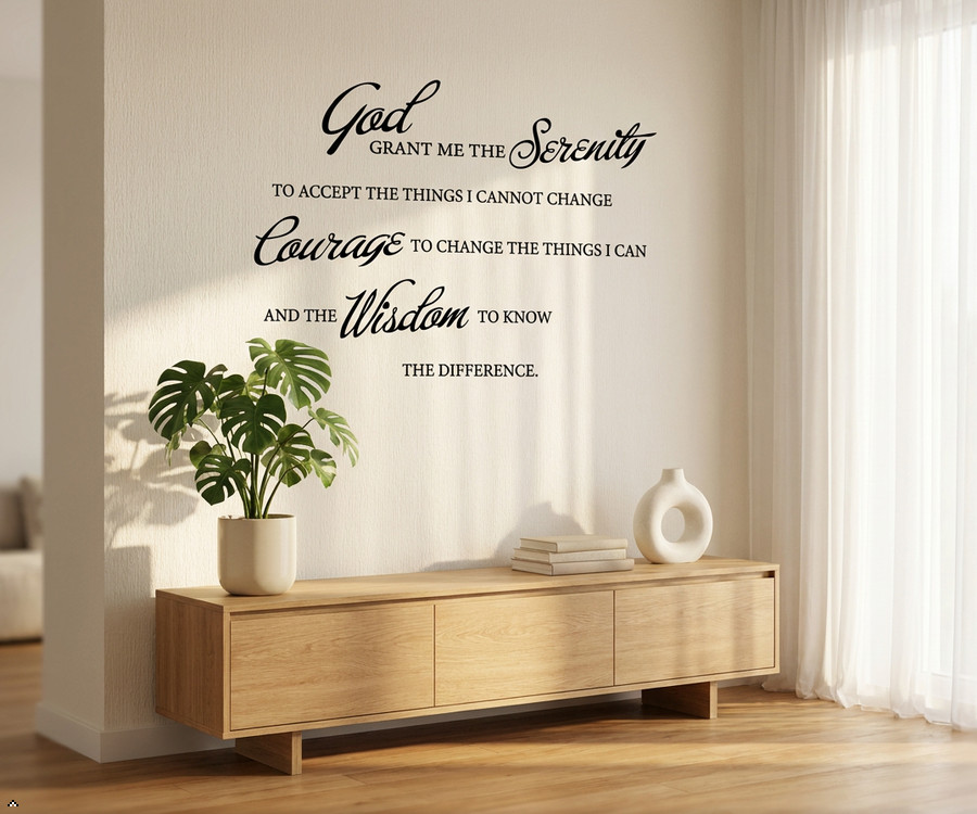 GOD Grant ME The Serenity Prayer Bible Art Quote Vinyl Wall Stickers Decal Décor