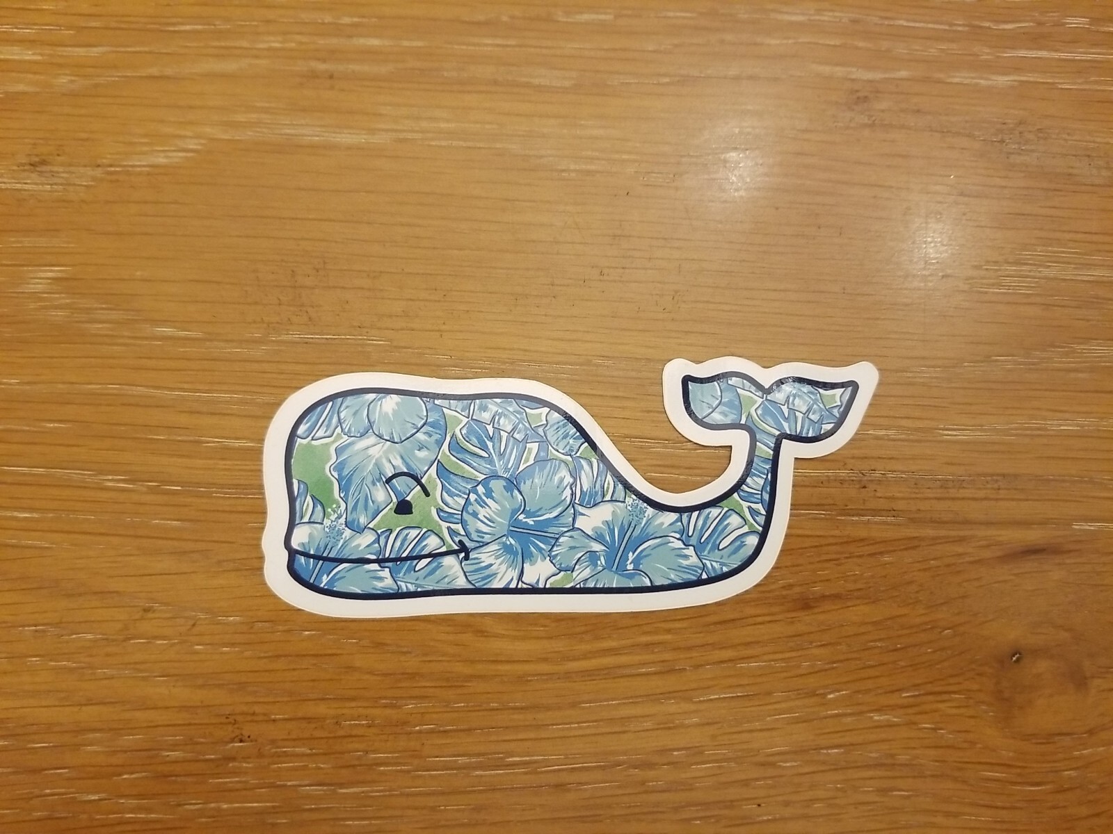 Vineyard Vines Whale Sticker Yeti Car Laptop Decal Blue Green Tropical Flower