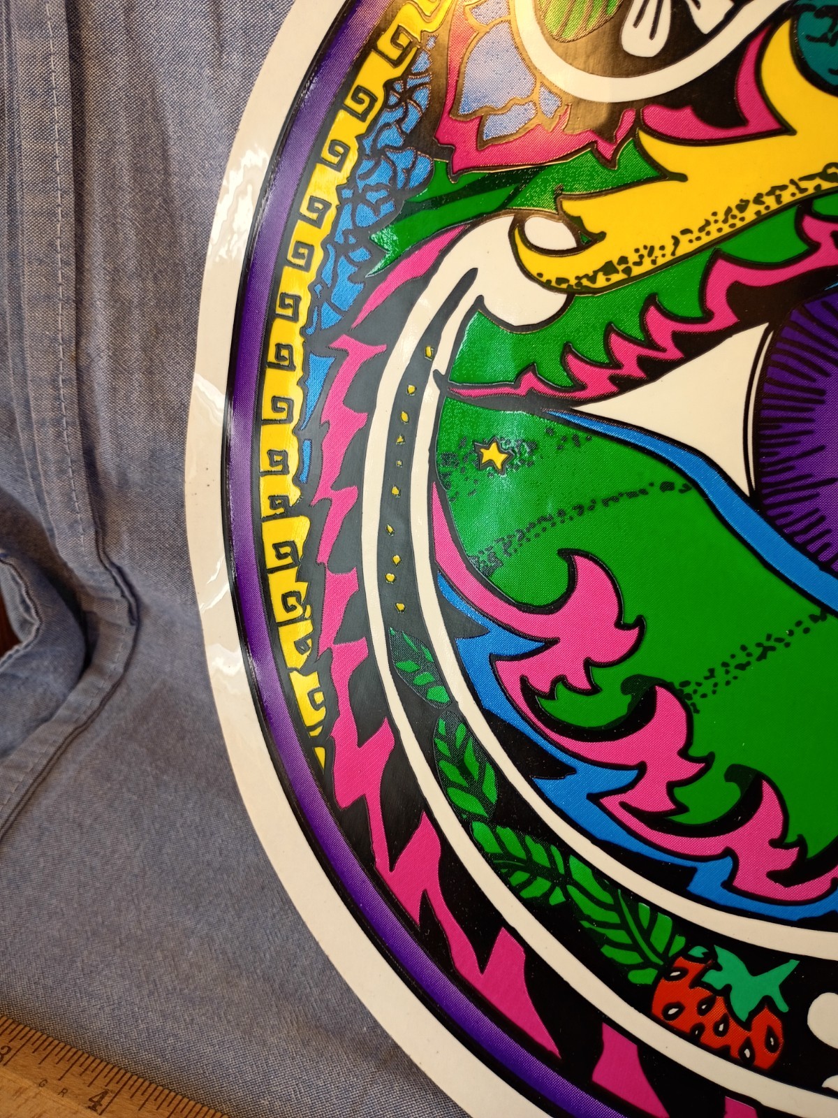 Vintage 12in Lisa Rain Psychedelic Eye Decal by Yujean Stickems -NOS-