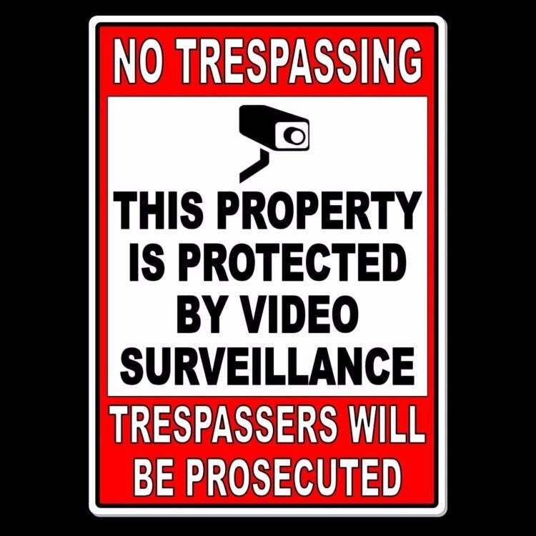 Property Protected Video Surveillance Security Camera Sign / Decal / MS10