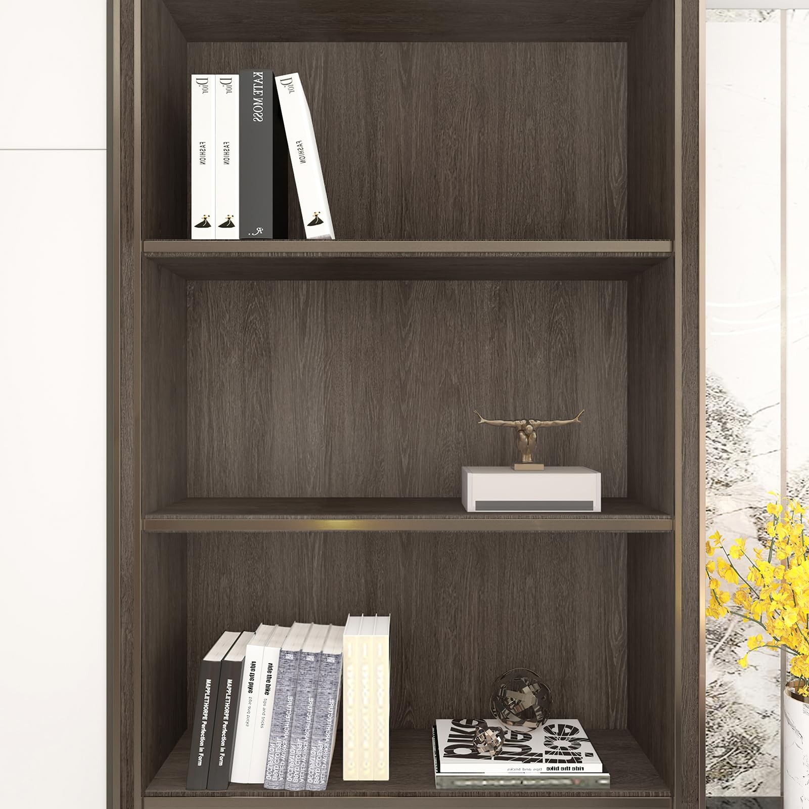 48x78inch Extra Wide Dark Brown Wood Grain 48" x 78", Chocolate