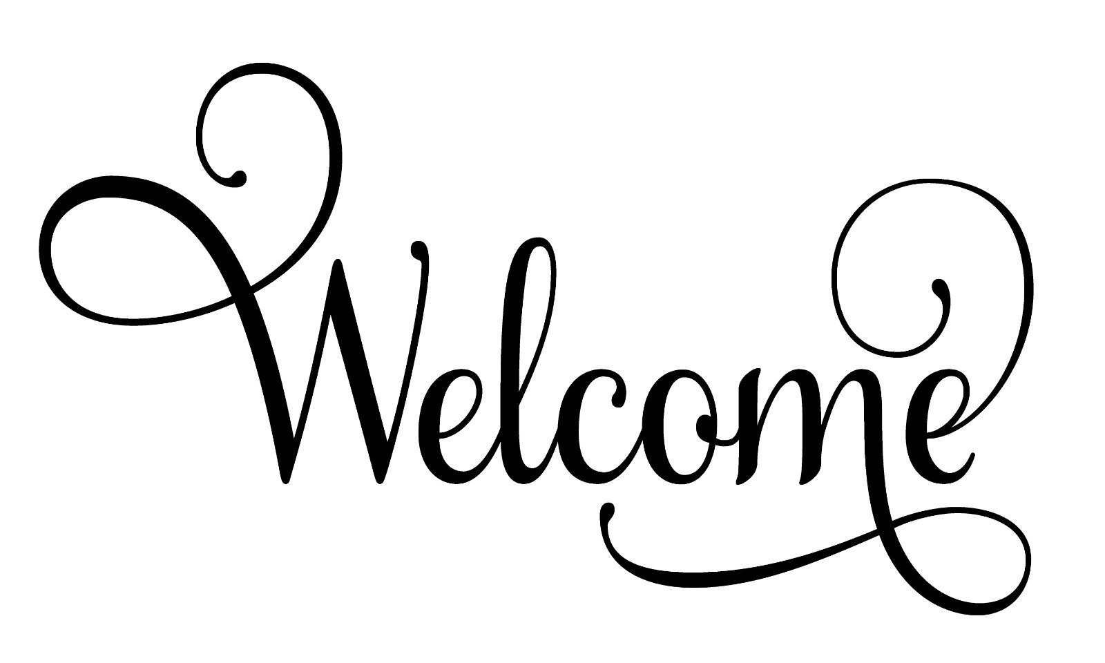 Welcome Vinyl Decal Sticker Front Door, Foyer Decor Home Art, large sizes avail