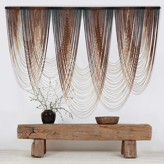Macrame Wall Hanging Brown Dip-Dyed Large Macrame Wall Decor For Living…