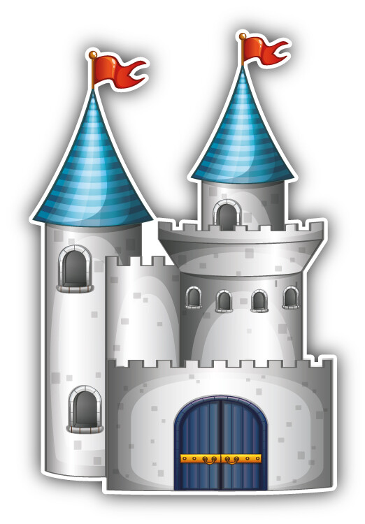 Fairytale Castle Car Bumper Sticker Decal