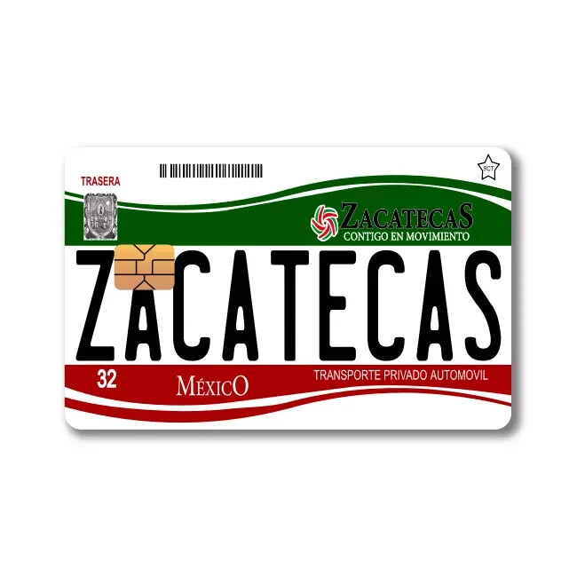 Mexican License Plate Sticker (4-Pack) | CHOOSE STATE | Mexico Placa Card Skin D