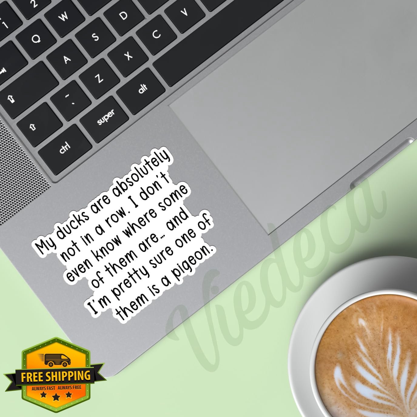 3pk Not in A Row Funny Sticker 3" x 2.4" Vinyl Decal