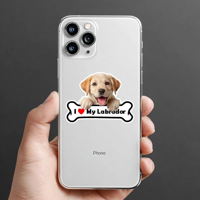 I Love my Labrador, Sticker, Peel N' Stick, Different Sizes