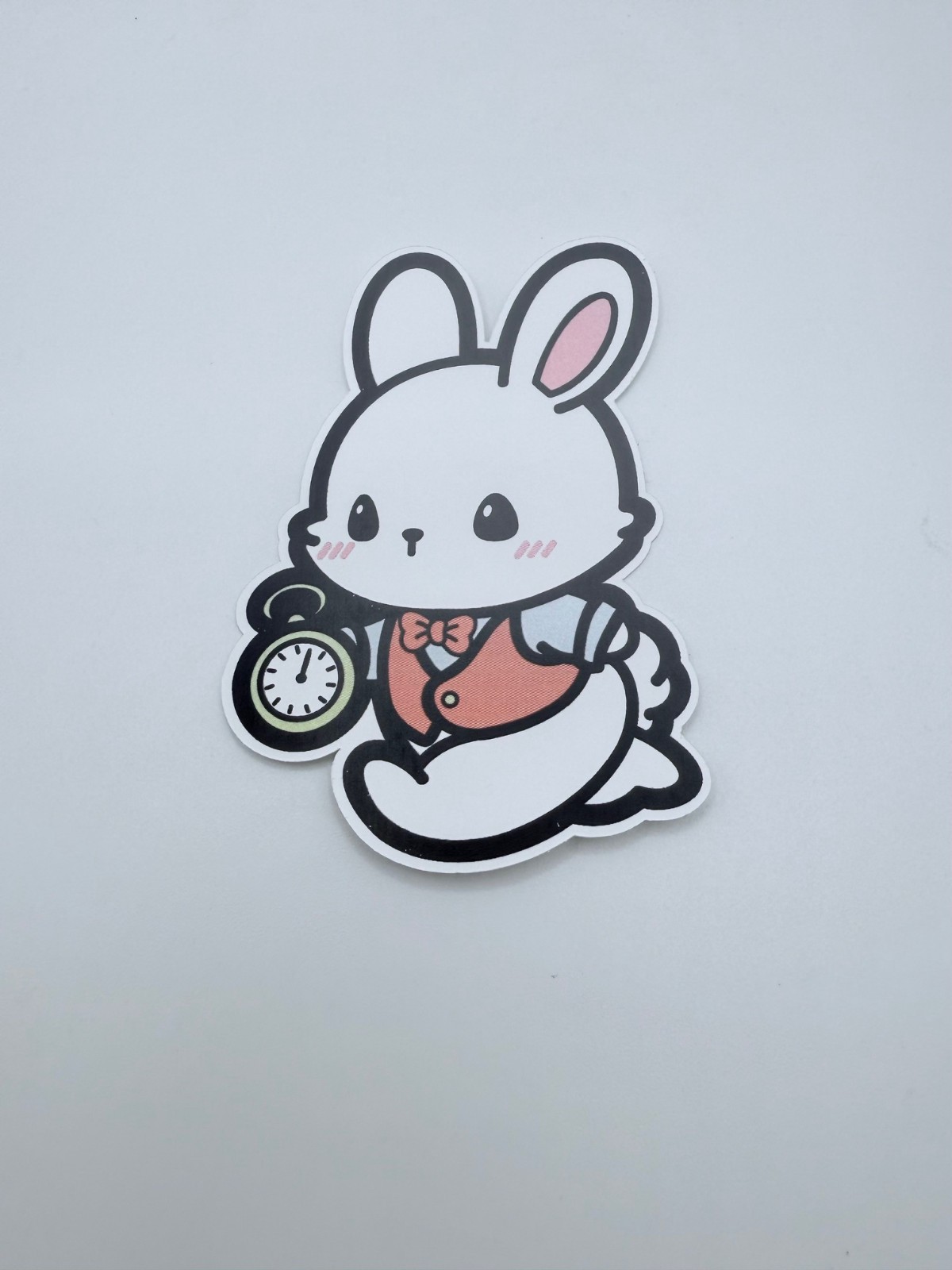 Brand New Vinyl Alice in Wonderland Rabbit Sticker 2.25" by 3"