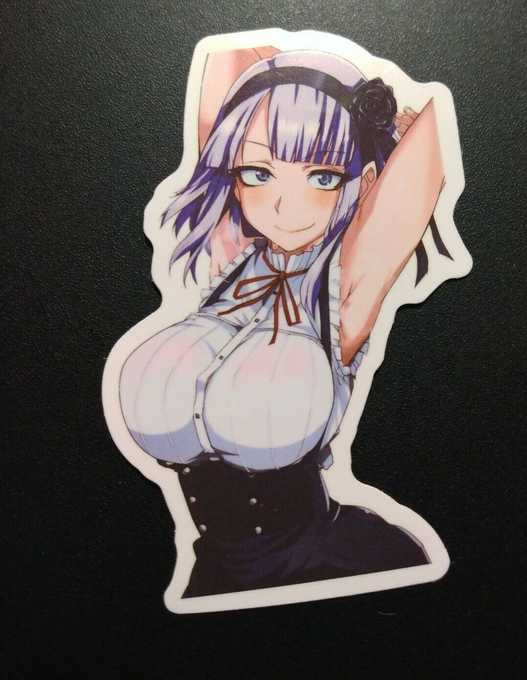 Vinyl Waifu Anime Girl Sticker For Laptop, Phone, or Decal (2"X2.5")