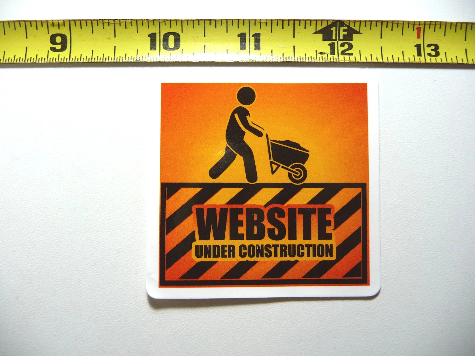 WEBSITE UNDER CONSTRUCTION SMALL STICKER DECAL SIGN FUN LITTLE SIGNS