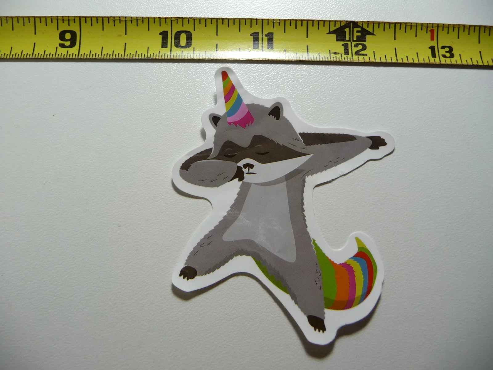RACCOON DABBING SMALL STICKER DECAL WILD ANIMAL PET BANDIT MASKED FUNNY
