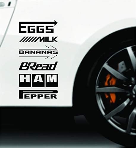 16 pcs Funny Sponsor Car Sticker Set, Vinyl Car Decals, Brand Stickers Breakfast