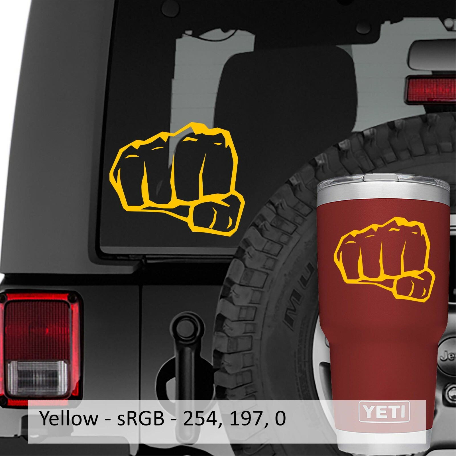 Punching Fist Vinyl Decal