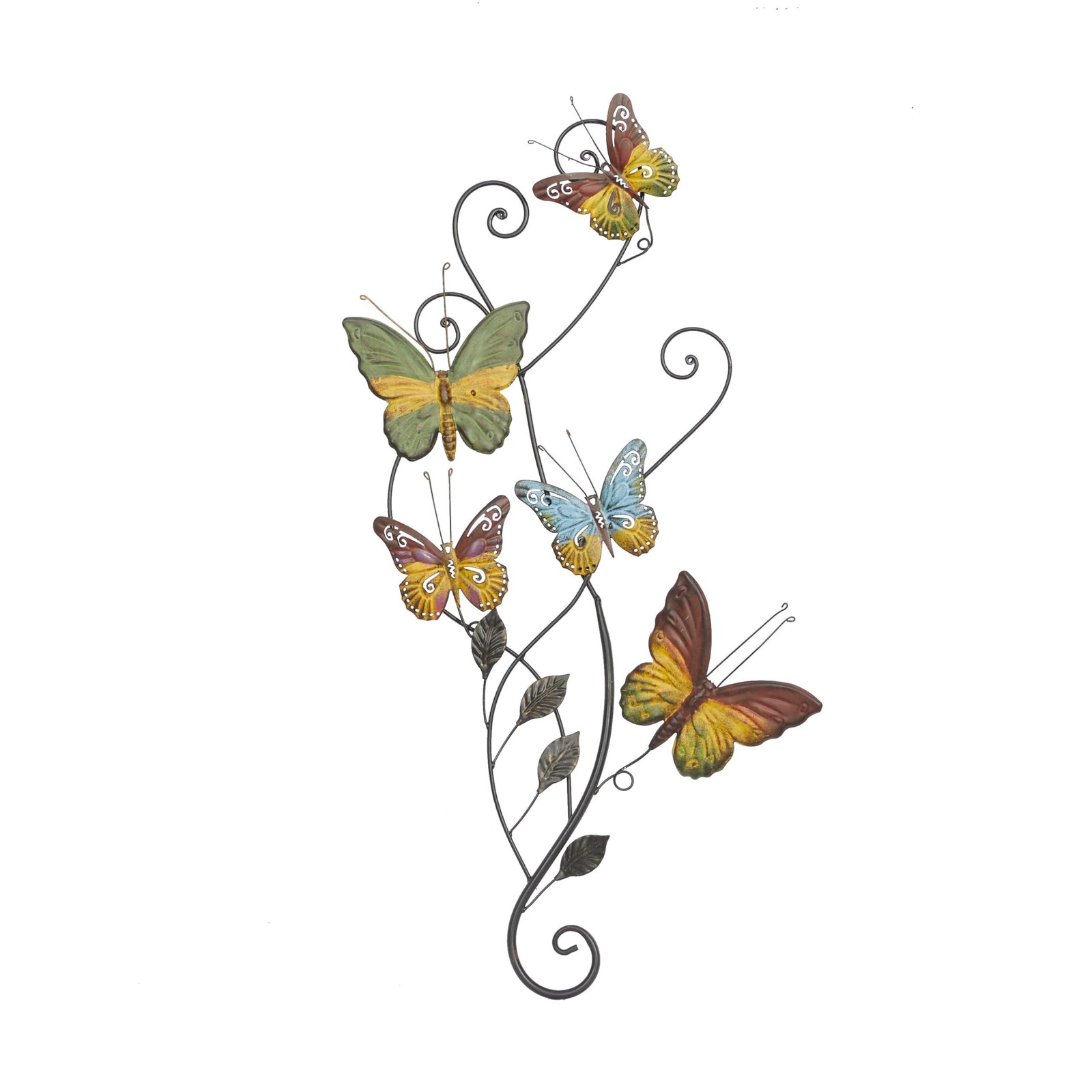 Deco 79 Metal Butterfly Home Wall Decor Indoor Outdoor Wall Sculpture with Sc…