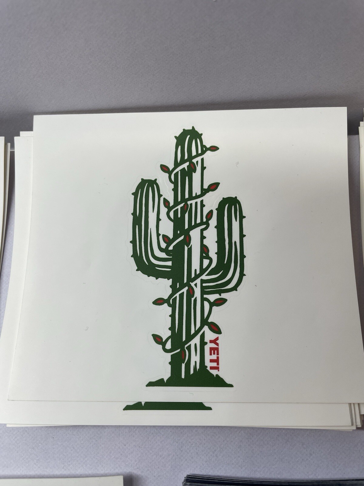 Yeti Christmas Cactus Sticker
