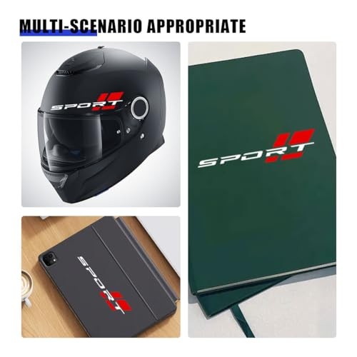 2PCS Car Sport Letter Logo Vinyl Decal, Exterior Accessories Fit for White&red
