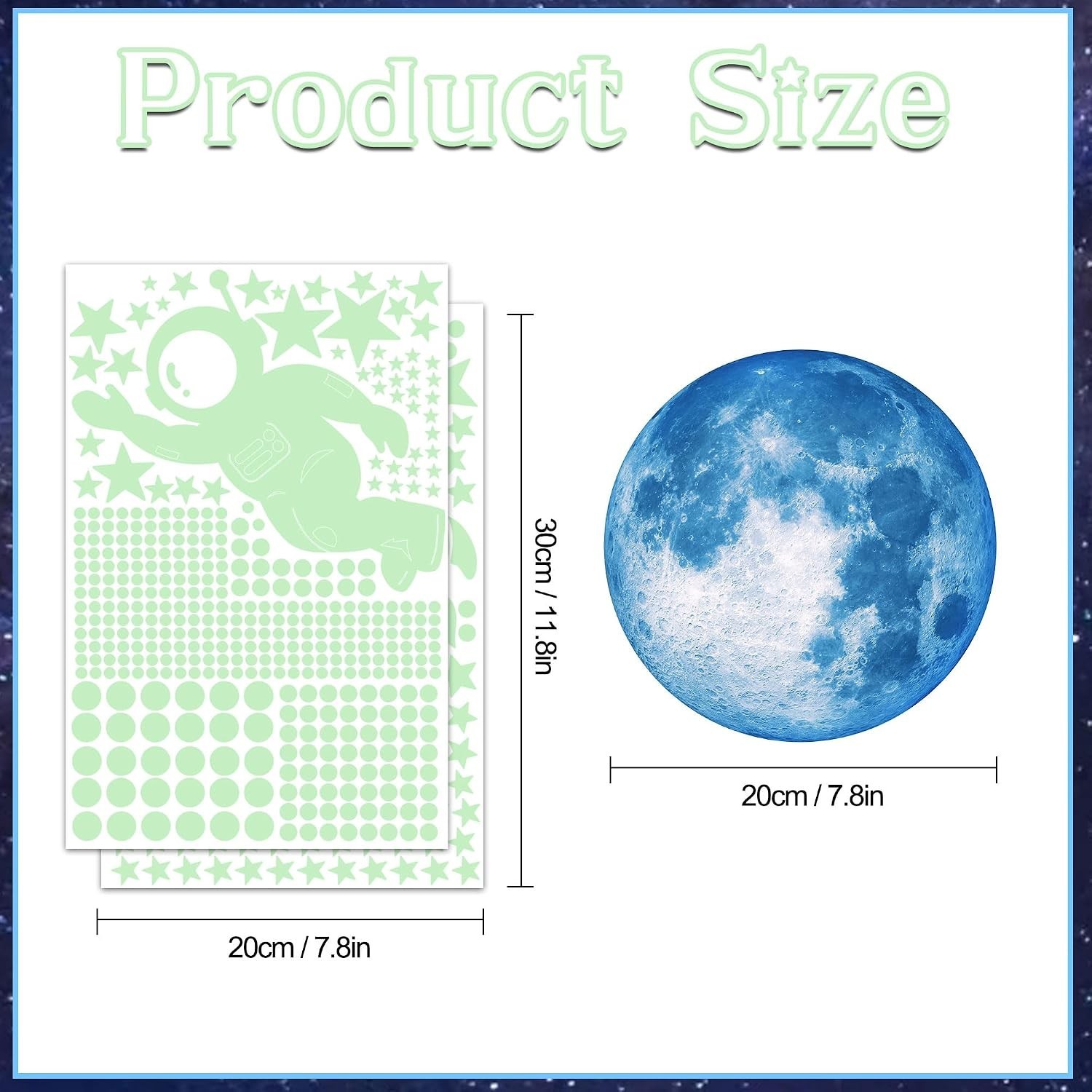 Glow in The Dark Stars Ceiling Stars Glow in The Dark Moon and Star Space Galaxy