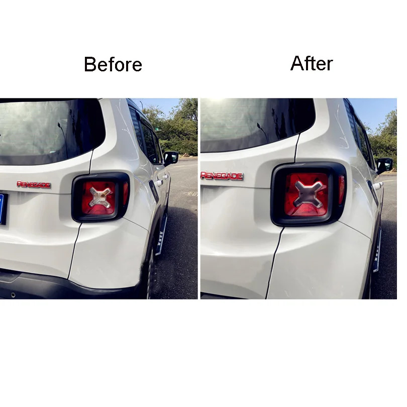 Aftermarket Angry Eyes Headlight & Dark Smoke Tail Light Decal for Jeep Renegade