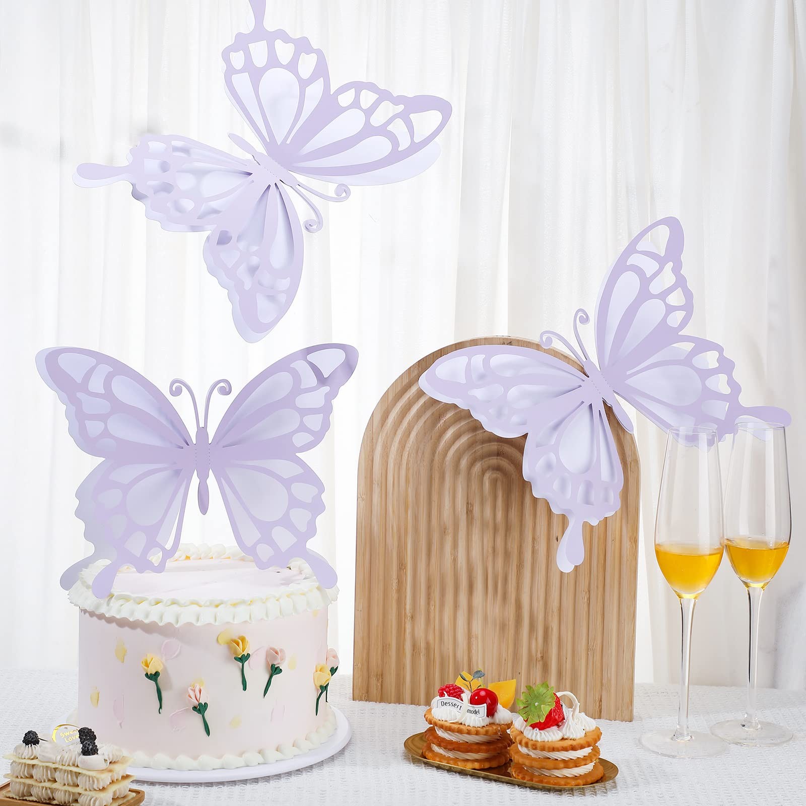 12 Pcs 3D Large Butterfly Party Decoration 12 Inch 10 Inch Big Butterfly Cent…