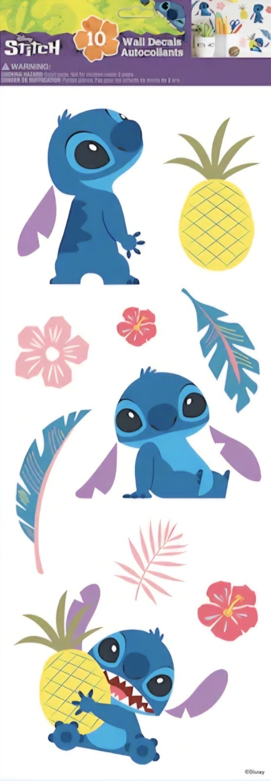 Disney Stitch Room Wall Decal Stickers 10 Assorted Designs Great for Birthdays