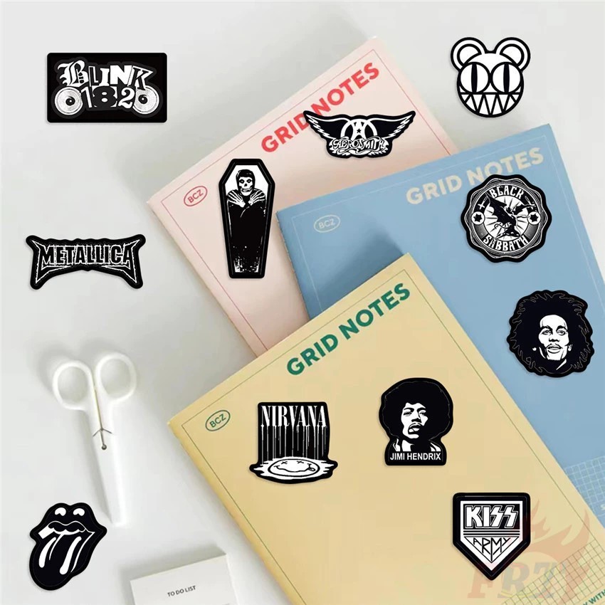 100 Mixed Music Band Rock and Roll Sticker Packs