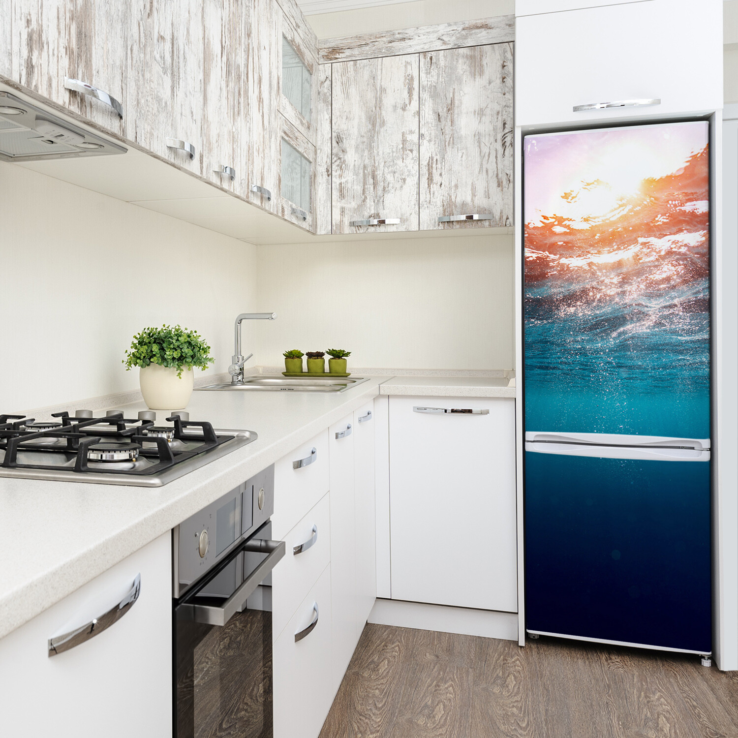Self adhesive Fridge Magnet removable Sticker Decal Landscapes Underwater