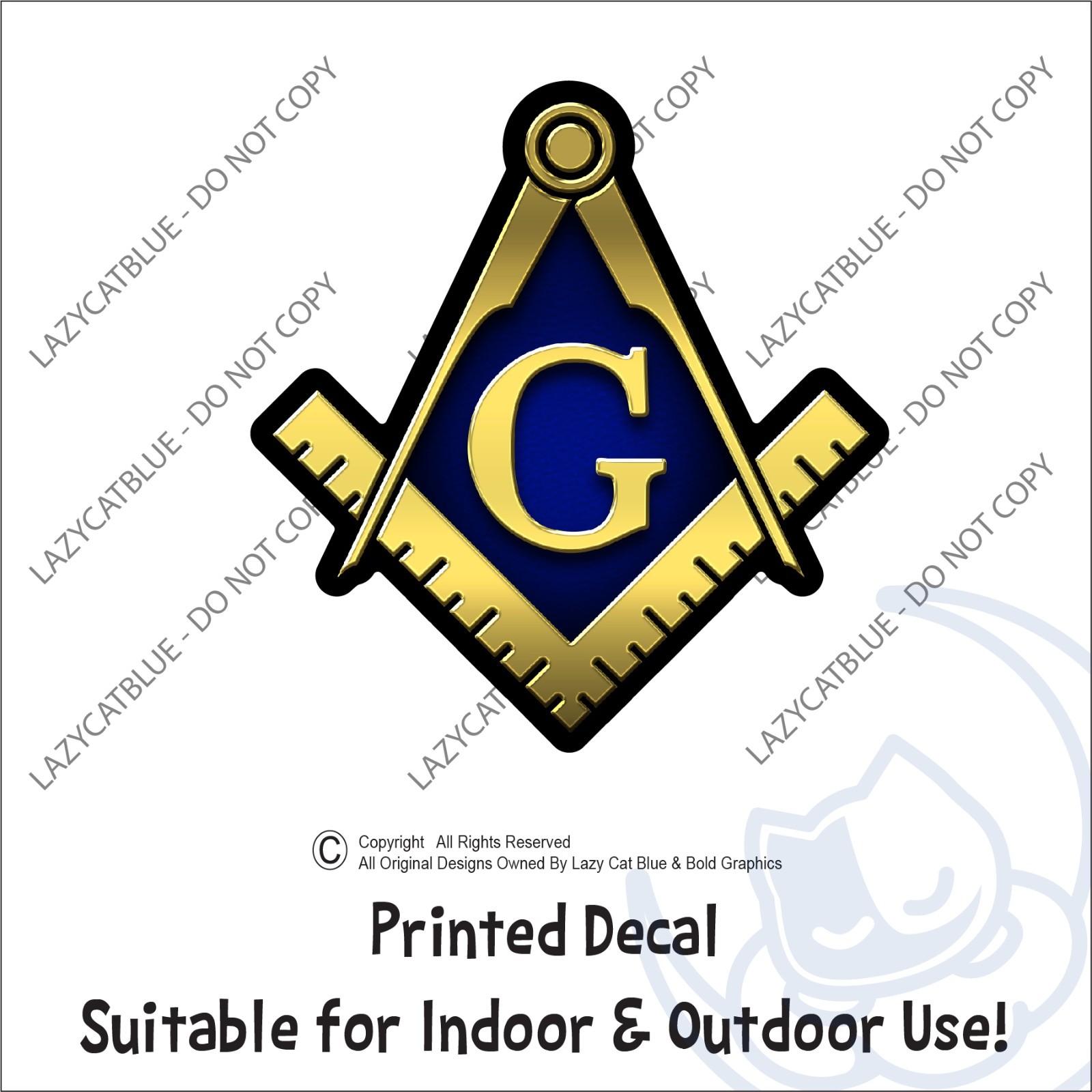 Free Mason Decal Sticker Decor Conspiracy Knights Templar Brotherhood Masonic