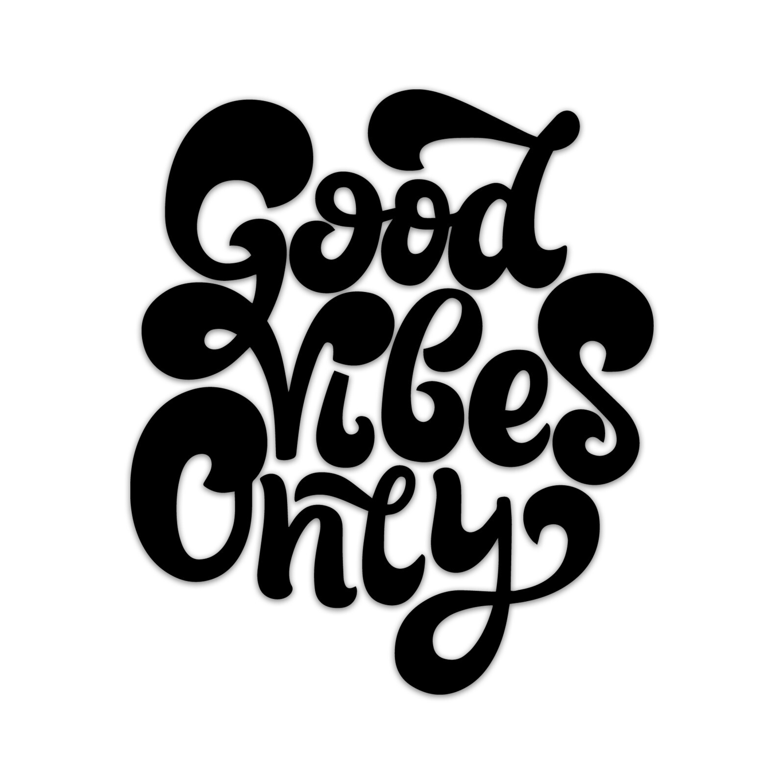 Good Vibes Only Inspirational Wall Decals Bedroom Motivational Quote Sticker