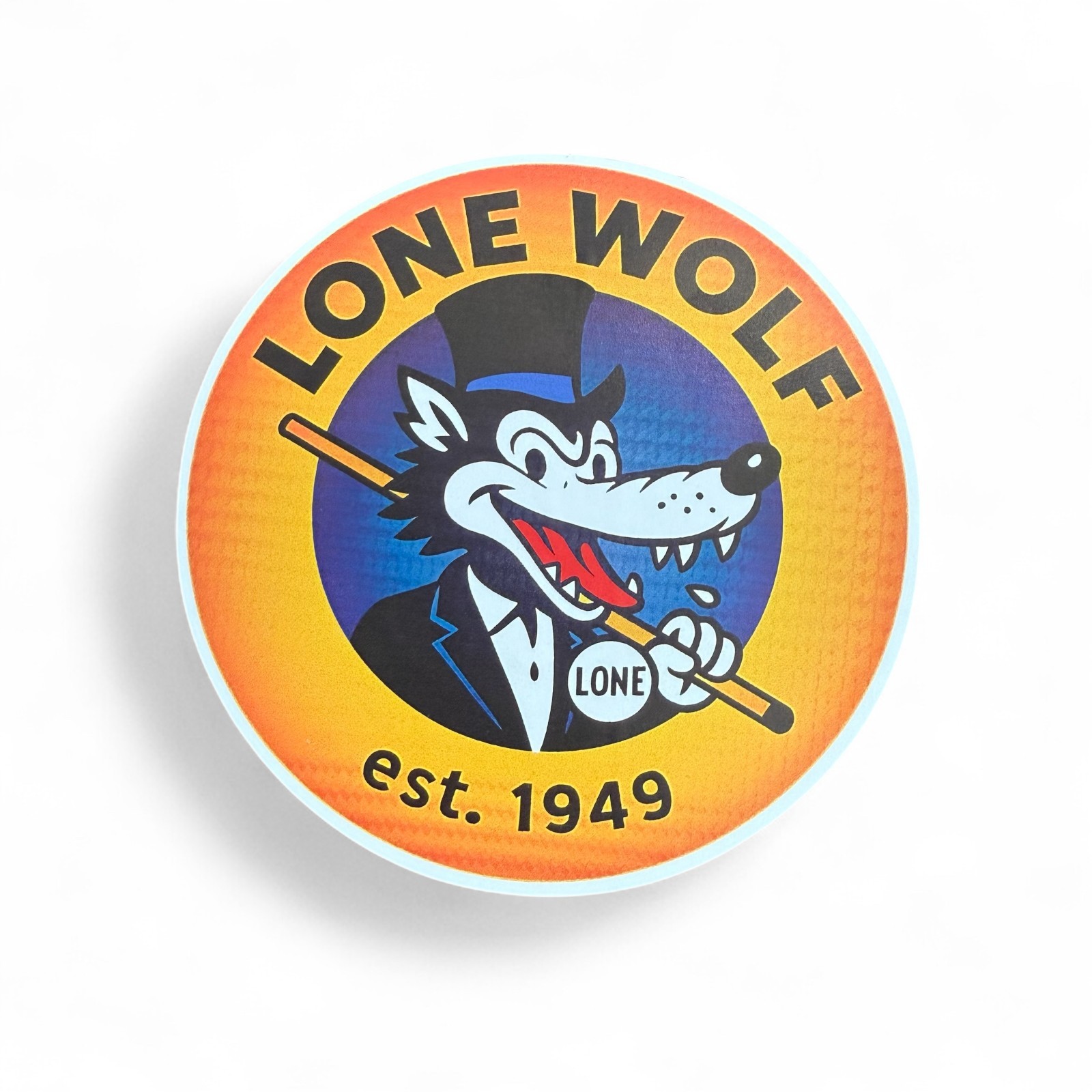 Lone Wolf Sticker Vinyl Decal Vintage Style Motorcycle Bike Souvenir Biker