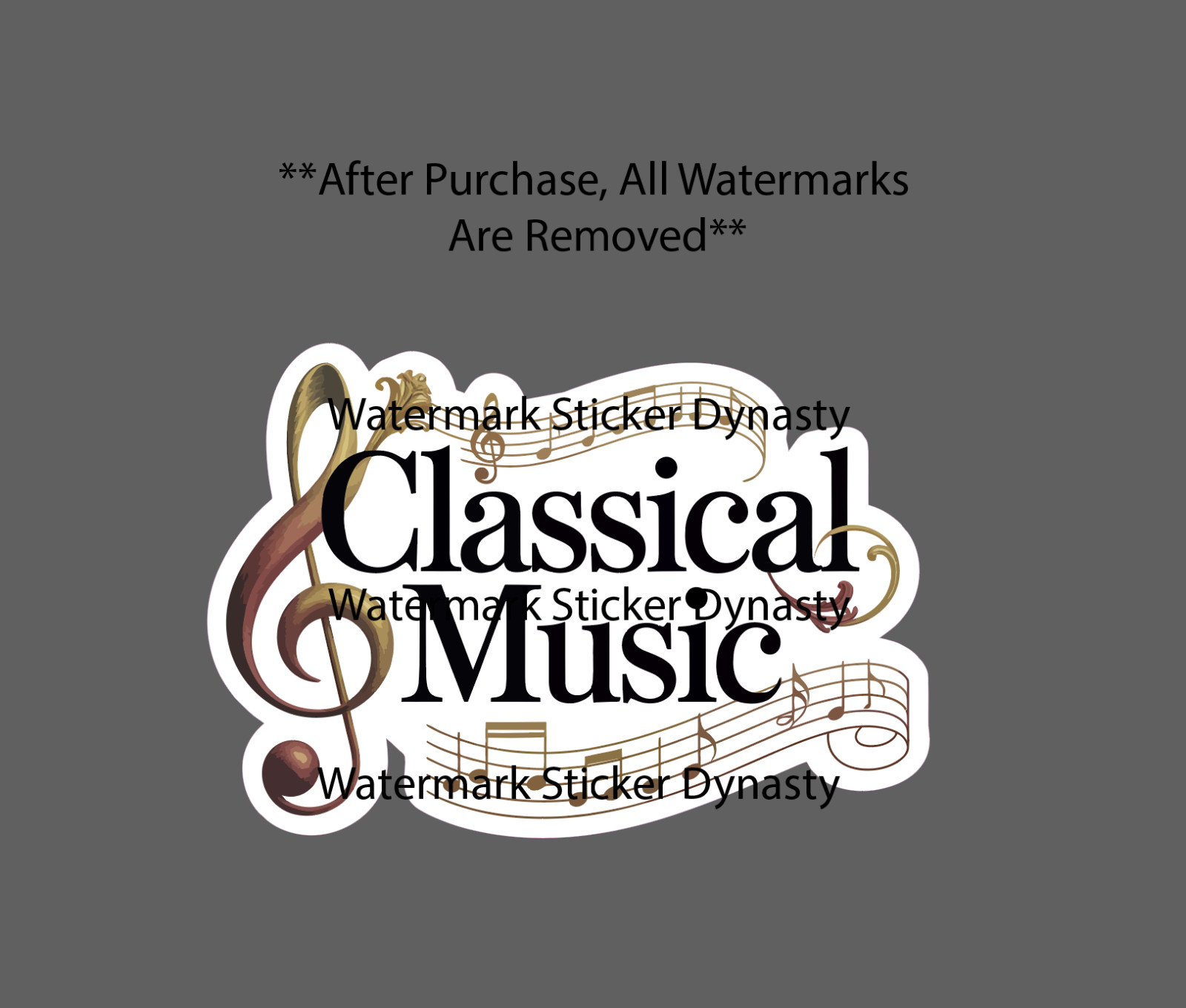 Classical Music Sticker Waterproof Decal Classic Band Instruments Song Gift NEW