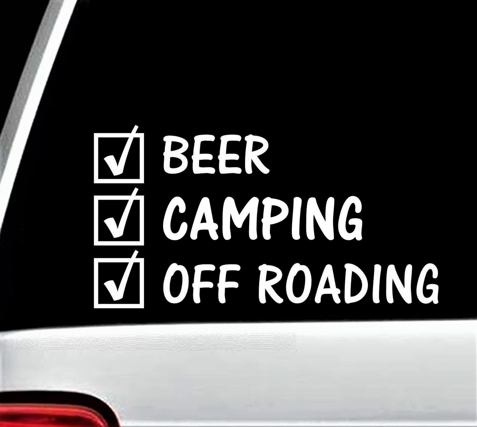 Funny Beer Camping Off Road Decal Sticker Car 4×4 ATV Camper Tent A1074