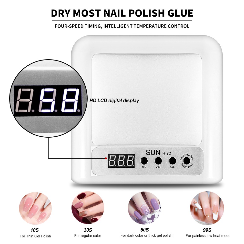 UV Led Nail Lamp For Gel Nail Polish Press On Nails Curing, Large UV Nail Light