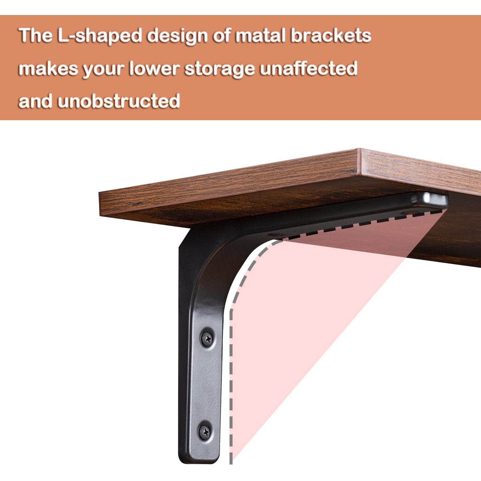 DINZI LVJ Long Wall Shelves, 47.3Inch Wall Mounted Shelves Set of 2, Extra La…